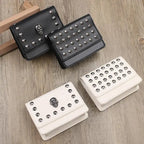 Étui télémètre de golf en cuir PU – Étui magnétique avec motif tête de mort pour outil de mesure laser 