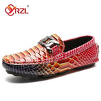 YRZL Herren Loafer aus PU-Leder – Komfortable Mokassins, Handgefertigte Driving Shoes in Übergrößen bis 48