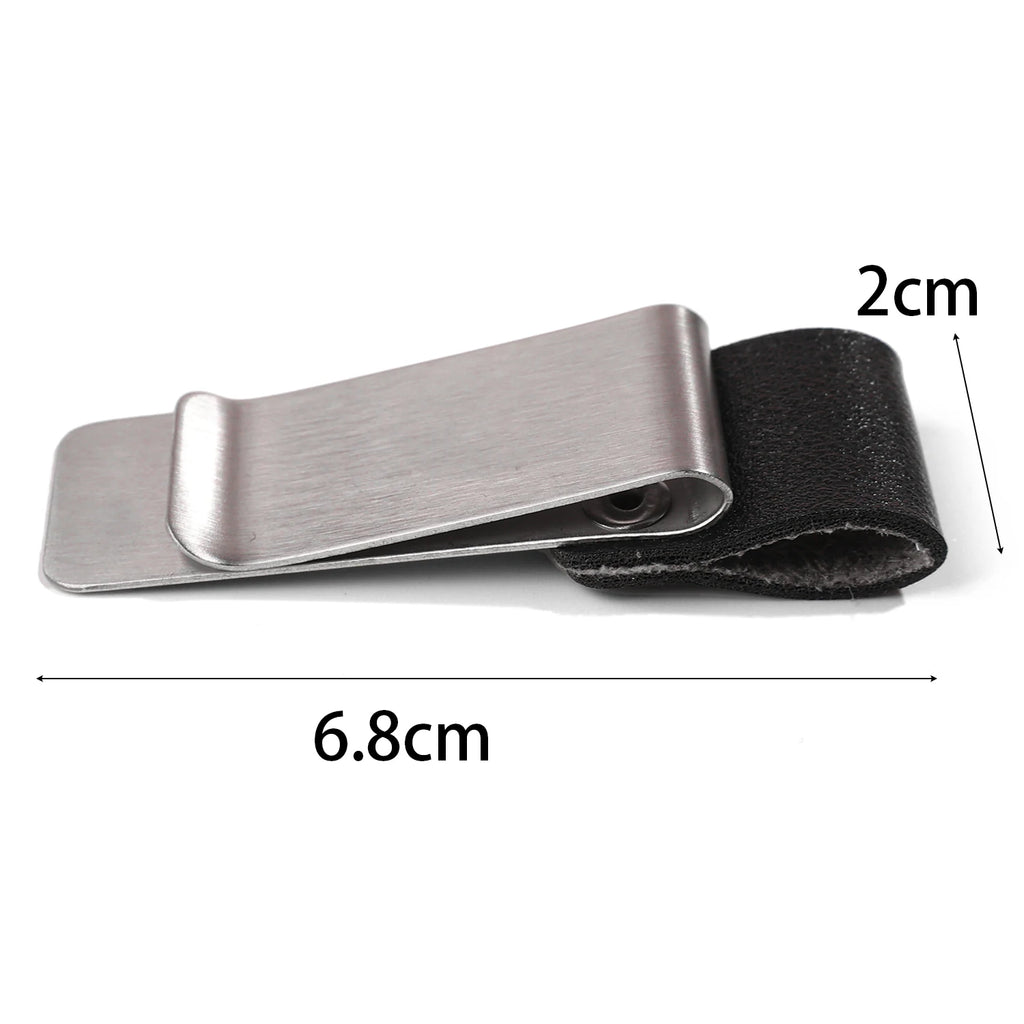 Edelstahl Leder Stiftclip – Porte-stylo pratique et support pour journaux, bureaux et écoles (1–6 pièces) 