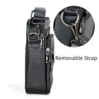 Herren Umhängetasche aus echtem Rindsleder – Hochwertige Leder Messenger Bag mit Reißverschluss für iPad & Alltag