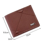 NoEnName_Null Cartera delgada de cuero para hombre – Minimalistisches Bifold Kurzportemonnaie mit Kartenfächern, Geldscheinfach und Jugend-Money Clip