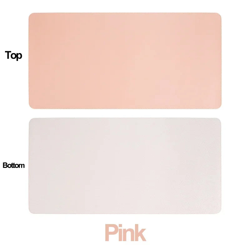 Leder Schreibtischunterlage Pink 60×30 cm – Rutschfeste & Wasserdichte Desk Mat aus PU-Leder für Home Office & Büro