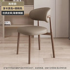 Italienischer Polster-Esszimmerstuhl aus Leder – Moderner Küchenstuhl mit Rückenlehne, High-Density Schaum &amp; stabilem Eisenrahmen im nordischen Design