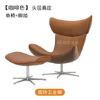 Ergonomischer Designer-Ledersessel im nordischen Stil – Moderner Relax- & Wohnzimmerstuhl mit Komfortschaum für stilvolles Wohnen