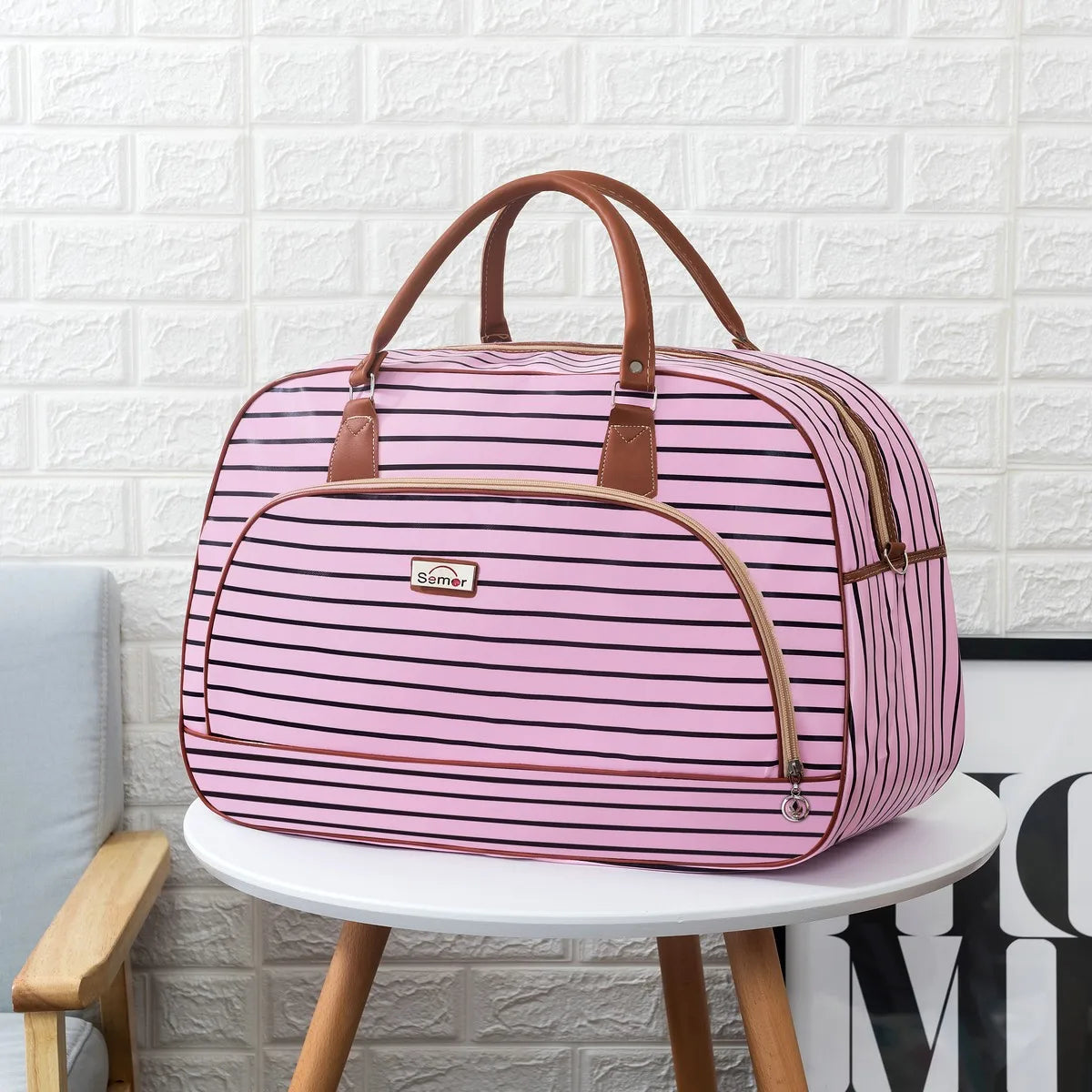 Damen Reise Tote Bag aus PU-Leder – Große wasserdichte Duffle Bag mit viel Stauraum, modische Weekend- & Luggage-Tasche