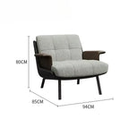 Fauteuil de designer ergonomique au style de luxe italien – Fauteuil élégant et minimaliste avec accoudoirs pour meubles de maison modernes 