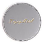 Runder Setzer aus Kunstleder – Wasserdicht &amp; Hitzebeständig | Moderner PU-Leder Getränkeuntersetzer für Tisch &amp; Zuhause 