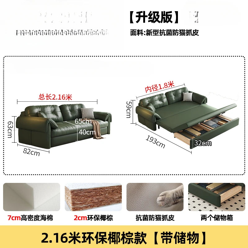 Platzsparendes Eck-Schlafsofa mit Stauraum – Klappbares Multifunktionssofa, verstellbar, modernes Design für Wohnzimmer & Gästezimmer