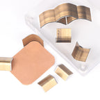 QJH Kit de poinçons en cuir – Outils de poinçonnage d'angle haut de gamme en acier au carbone pour outils à main, couteaux et sacs (R2–R18)