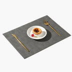 Nordic Square Leder-Tischsets beidseitig – Wasserdichte &amp; hitzeisolierende Platzmatten für Zuhause &amp; Hotel (1/2/3/4 Stück) 