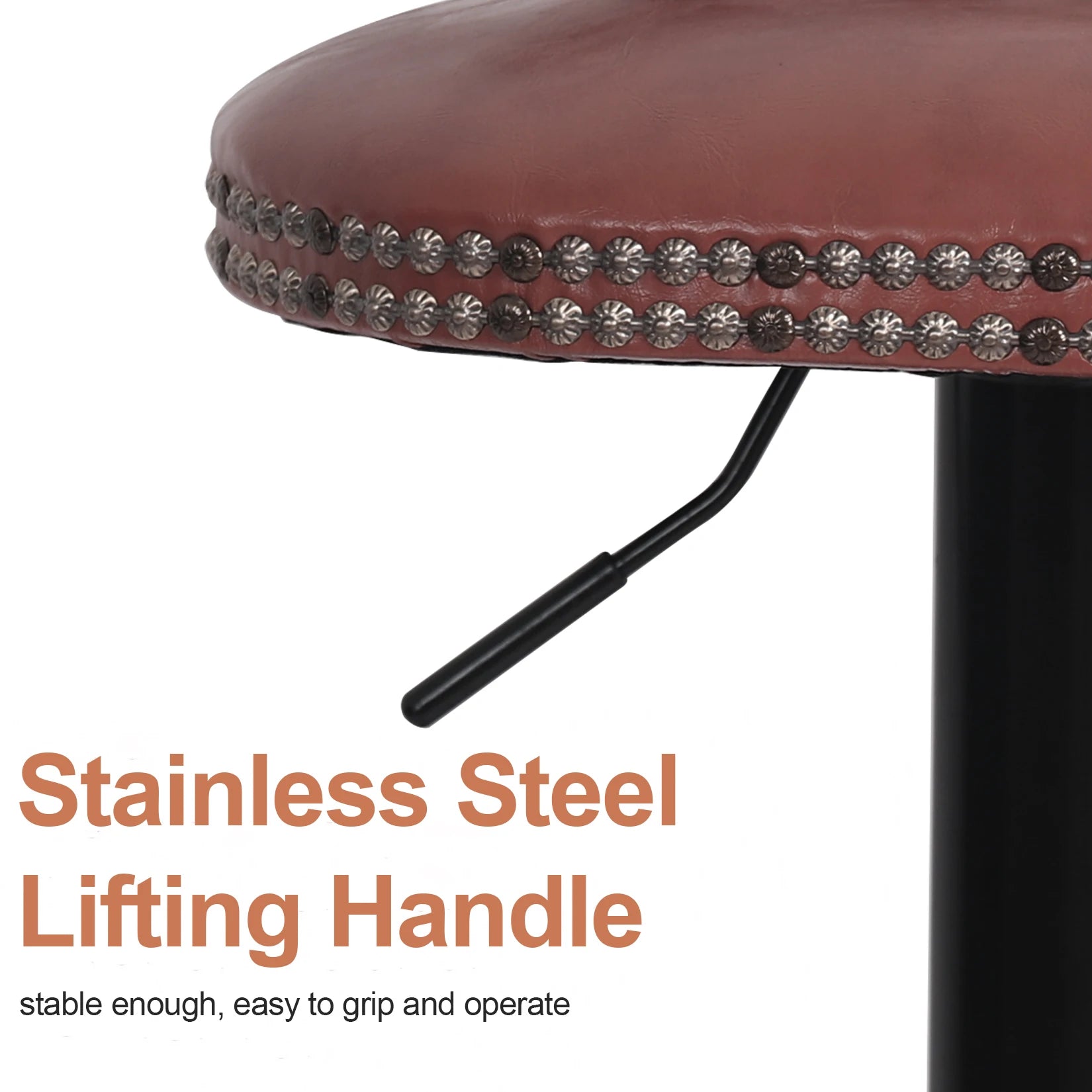 WOLTU Barstühle 2er Set aus Kunstleder – Gepolsterte Thekenstühle mit Rückenlehne & Massivholzgestell für Küche, Büro & Bistro