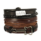 Geflochtenes Herrenarmband im Leder-Look – Trendiges Rundarmband mit silberfarbener Legierung, moderner Männer Armschmuck 06/2024