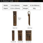 Étui à crayons en cuir Crazy Horse pour 1 à 3 crayons, étui en cuir rétro pour école et bureau 