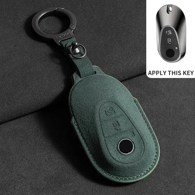 Wildleder Autoschlüssel Hülle für Mercedes-Benz – Edles Key Case Cover für E-Klasse W213/W205, CLA & AMG Modelle (2018–2020)