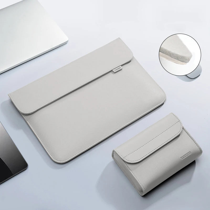 PU-Leder Laptop Sleeve – Schutzhülle für MacBook Air/Pro 13–16 Zoll, Xiaomi, Dell, HP, ASUS Notebook Case
