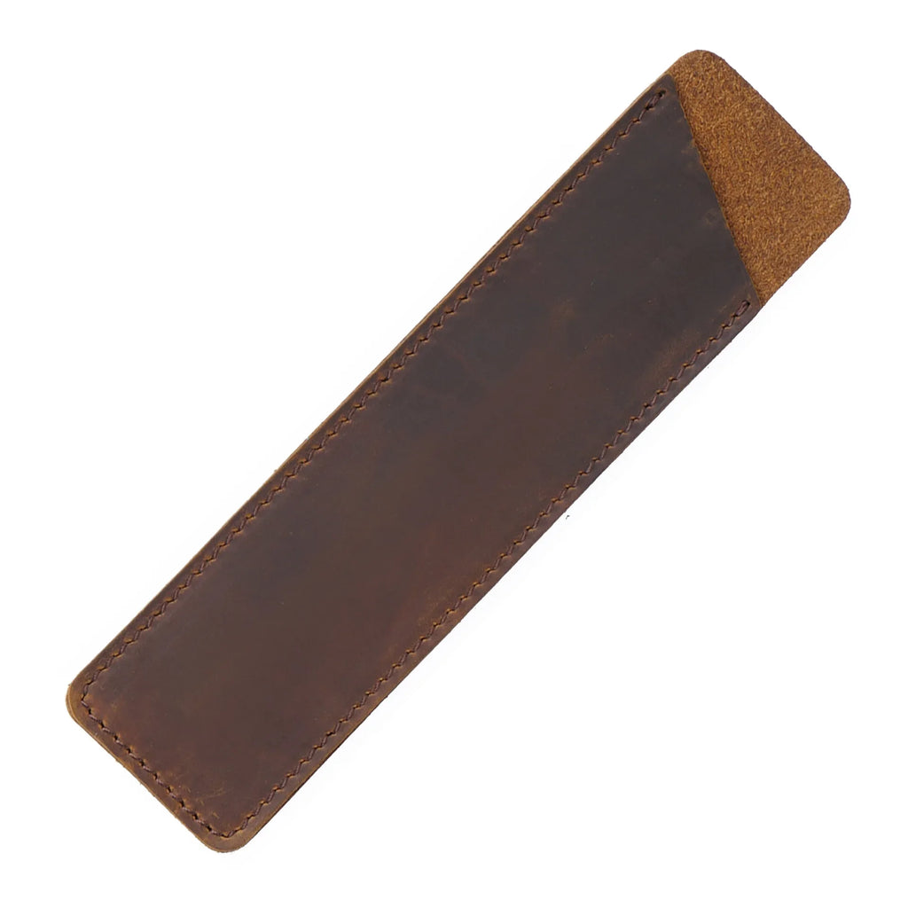 Vintage Leder Stifteetui für Notizbuch & Reise – Schlanke Pen Pouch aus echtem Leder für Büro & Schule