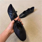 BAIMUYING Mary Jane Damen 2025 – Retro Flats aus Kunstleder mit Runder Zehenpartie, Bequeme Alltagsschuhe für Frühling und Sommer