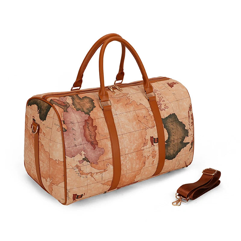 Vintage PU-Leder Reisetasche – Modische Travel Duffle & Tote Bag für Sport, Business & Freizeit, weiche Schultertasche