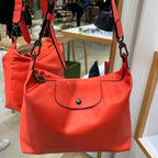 Longchamp Damen &amp; Herren Schultertasche – Grand sac fourre-tout en cuir de qualité supérieure, sacs à main et bandoulière, blanc d'eau