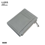 ISKYBOB Süße Damen Geldbörse aus PU-Leder – Kurze Wallet mit Reißverschluss & Druckknopf, Cartoon-Print, Kartenhalter & Münzfach