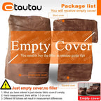 Großer Puf Sofá Bezug en Lederoptik 100 cm - Puf Hülle für Sitzsack, Lounge Sessel &amp; Puff, Diseño Retro ohne Füllung 