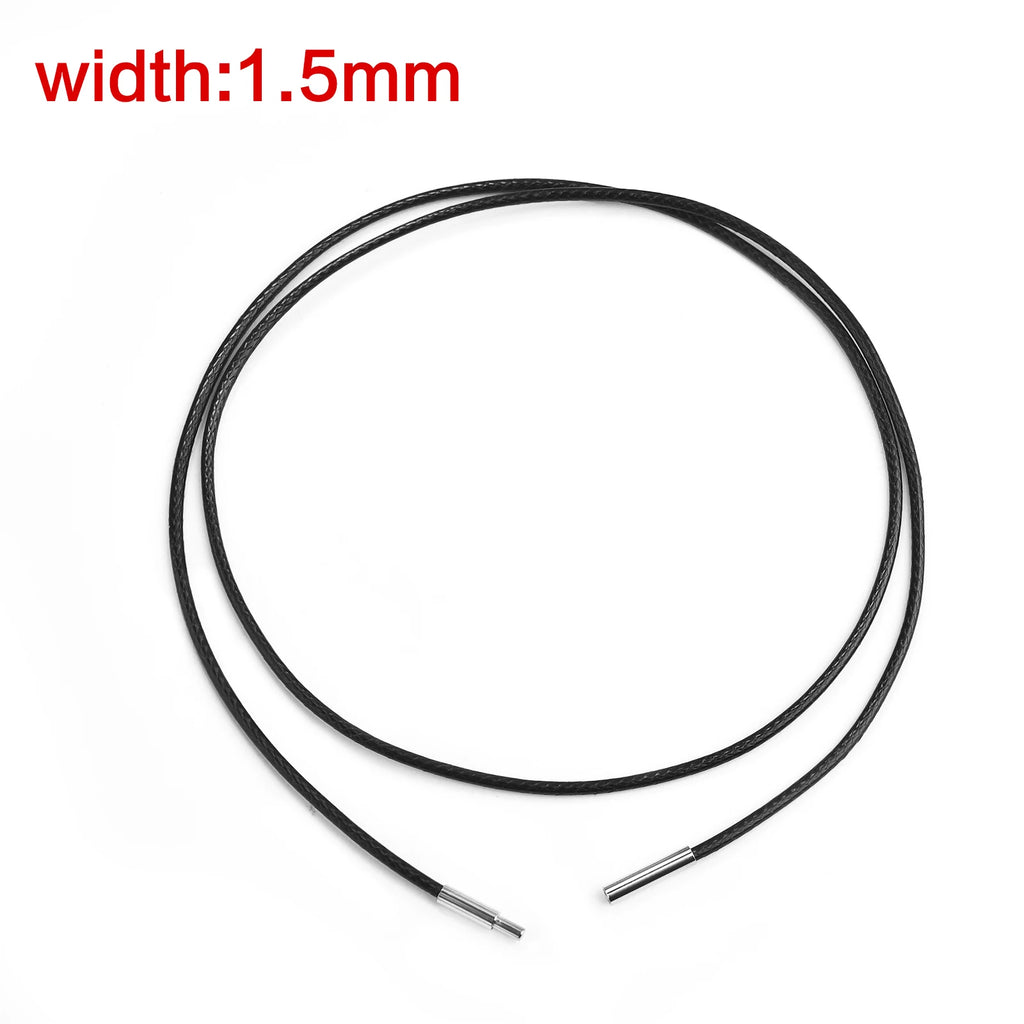 Handgefertigte Lederkette Schwarz/Braun 45–60 cm – Gewachste Flechtkordel mit Edelstahlverschluss für Damen &amp; Herren