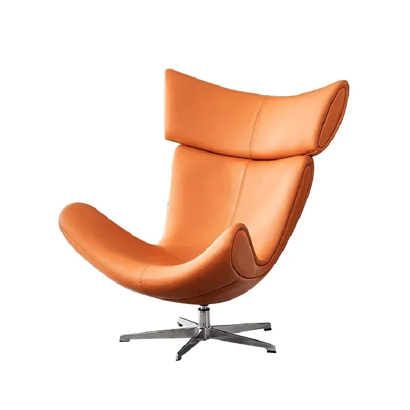 Ergonomischer Designer-Ledersessel im nordischen Stil – Moderner Relax- & Wohnzimmerstuhl mit Komfortschaum für stilvolles Wohnen