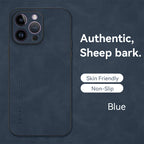 Luxuriöse iPhone Hülle in Schafsleder-Optik – Matte Slim Leder Handyhülle mit Premium Schutz für iPhone 15, 14, 13 Mini/Pro/Pro Max, 12, 11, X, XS, XR, XS Max, 7 & 8 Plus