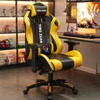 Ergonomischer Bürostuhl aus Leder mit Fußstütze & Rückenlehne – Höhenverstellbarer Drehstuhl mit Armlehnen & Rollen für Homeoffice & Büro