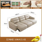 Leder Schlafsofa 2025 – Intelligentes elektrisches Sofa Bett für kleine Wohnungen, multifunktionales Faltsofa im Light-Luxury Design