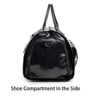 2025 Herren Business Reiseanzugtasche aus PU-Leder – Wasserdichte 2-in-1 Garment & Duffle Bag, große Handgepäck Reisetasche für Kleidung