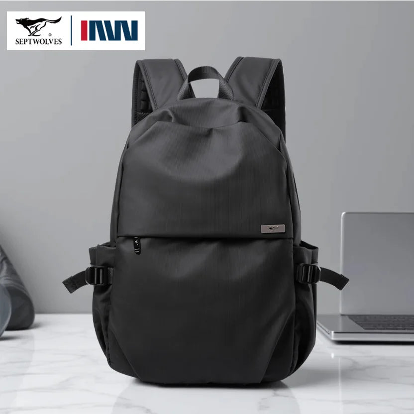 Septwolves 16 Zoll Laptop-Rucksack – Wasserdicht, PVC-Leder Business & School Backpack für Herren & Damen