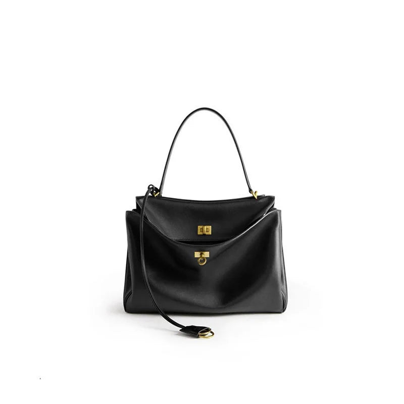 Große Damen Business Tote Bag aus weichem Leder – Hochwertige Pendler- & Reisetasche mit viel Stauraum, Schulter- & Crossbody-Handtasche