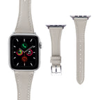 Elegante pulsera de cuero con bucle para Apple Watch de mujer – Correa de cuero de gran calidad de 38–46 mm y 49 mm para las series 1–11, SE y Ultra