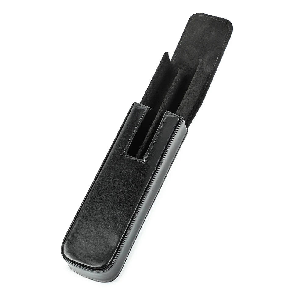 Echtes Leder Füllfederhalter-Etui mit 2 Fächern – Elegantes Pen Case für Reisen, Büro & Schule