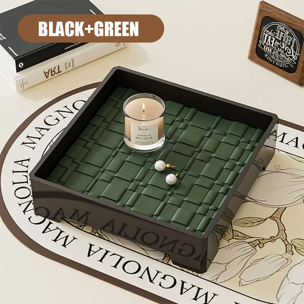 Luxury Ablageschale in Lederoptik – Elegante Aufbewahrungsbox für Schlüssel, Schmuck, Münzen & Aromatherapie-Dekor