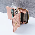 Damen Kurzgeldbörse – PU-Leder Wallet mit Cartoon-Print, Münzfach & Multi-Kartenfächern