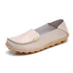 KUIDFAR Damen Flats 2024 – Bequeme Slip-On Loafers aus echtem Leder, Soft Moccasins für Alltag und Freizeit, Plus Size