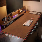 Retro XXL Leder Schreibtischunterlage im Cowhide-Design – Beidseitige, Wasserdichte Desk Pad für Büro &amp; Business