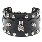 Brazalete de cuero punk de los 90 con nieve, brazalete de PU colorido con púas eckigen, pulsera gótica llamativa para mujer 2024 