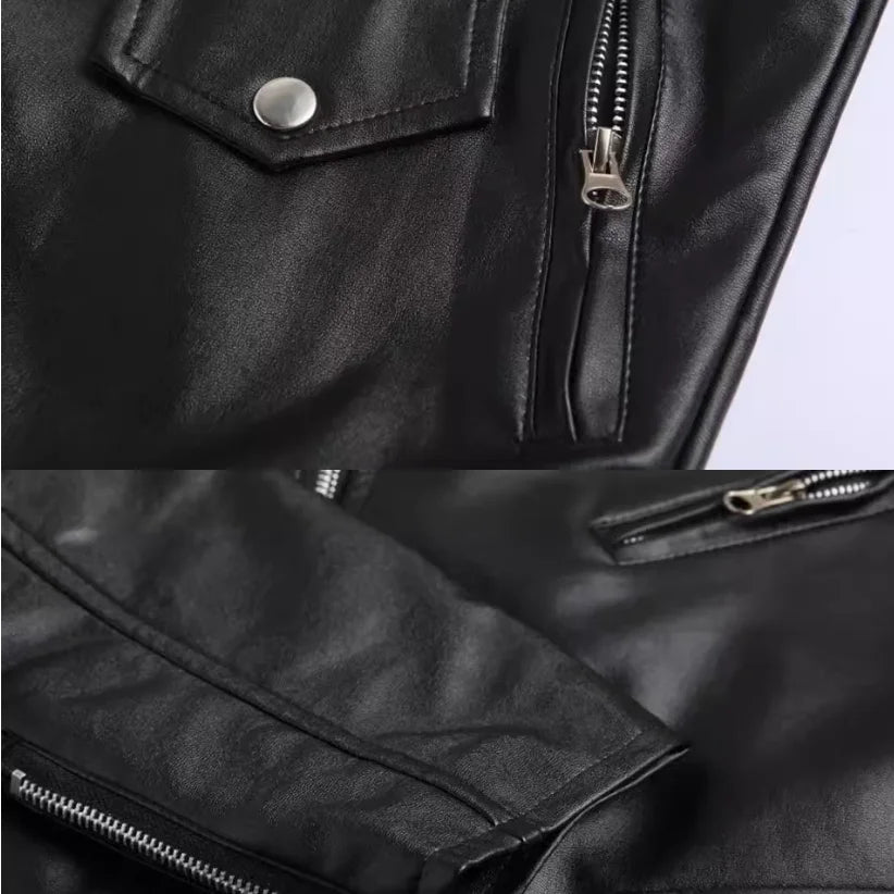 Herren Steampunk Lederweste – Vintage Motorrad Weste im Victorian Gothic Style mit mehreren Reißverschlüssen, ärmellos