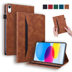 Funda tipo billetera de cuero de PU de lujo para iPad 11 (11. Generación 2025 / A16) y iPad 10. Generación - Funda con tapa con función de tarjeta y soporte 