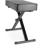 Klappbarer Klavierhocker mit 8 cm PU-Polster – Höhenverstellbarer X-Keyboard-Stuhl in Schwarz, stable &amp; komfortabel