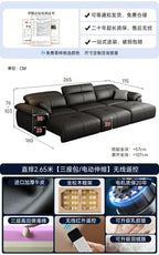 Luxuriöses schwarzes Echtleder Sofa mit Relax- & Schlaffunktion – Modernes Designer Ecksofa & Daybed für stilvolle Wohnzimmer