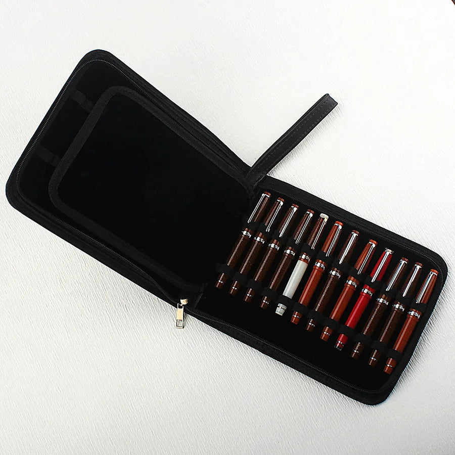PU Leder Stifteetui für 10–48 Stifte – Wasserfeste Pen Pouch für Füllfederhalter & Rollerball Pens