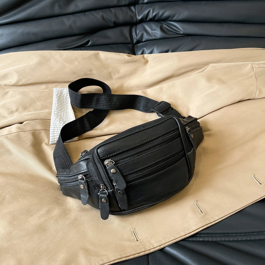 AEROCANDY Damen Leder Bauchtasche – Fashion Fanny Pack, Casual Crossbody & Chest Bag aus Echtem Leder