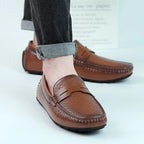 YRZL Herren Loafer aus PU Leder – Atmungsaktive Slip-On Driving Moccasins, rutschfeste Casual Boat Shoes für den Sommer