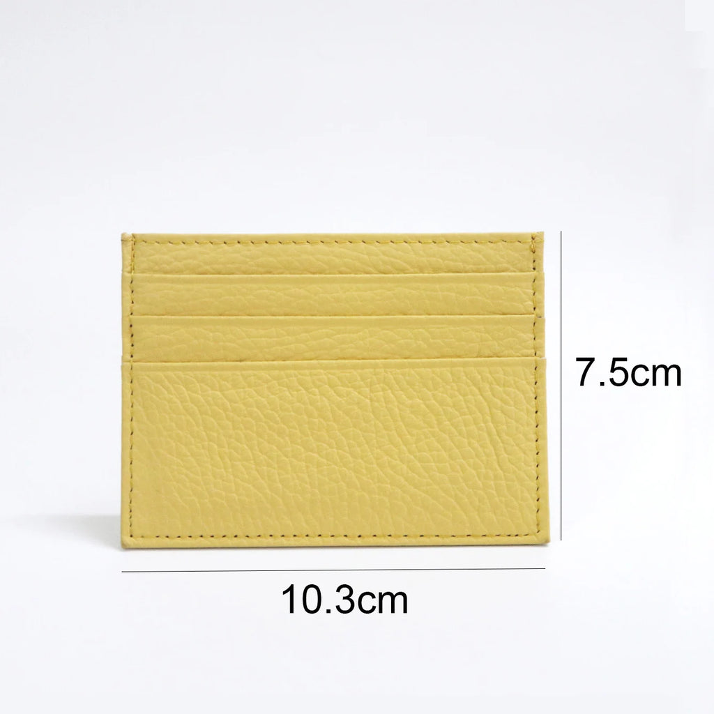 Personalisierter Leder Kartenhalter mit Initialen – Slim Wallet aus echtem Rindsleder für Damen &amp; Herren