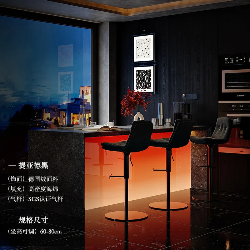 Moderner Leder-Barstuhl für Restaurant & Bar – Minimalistischer Designer Barhocker mit Rückenlehne, komfortabel & stilvoll