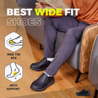 Fitville Herren Slip-On Lederschuhe – Mocasines extra cómodos, ligeros y cómodos para todas las etiquetas y frecuencias 